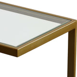 Modern European furniture - Brass Framed Glass Accent Table - www.oroa.com