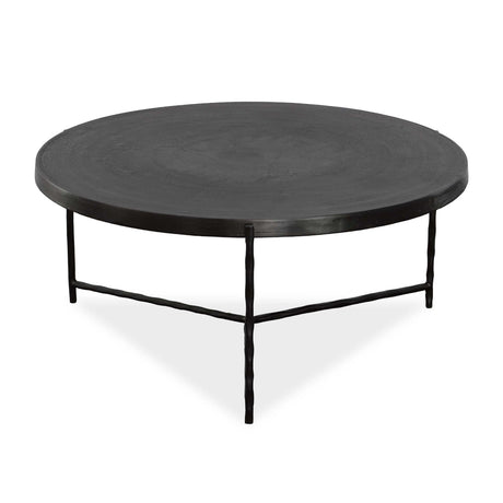 Black Aluminum Round Coffee Table by Uttermost Trellick, alternate view 3