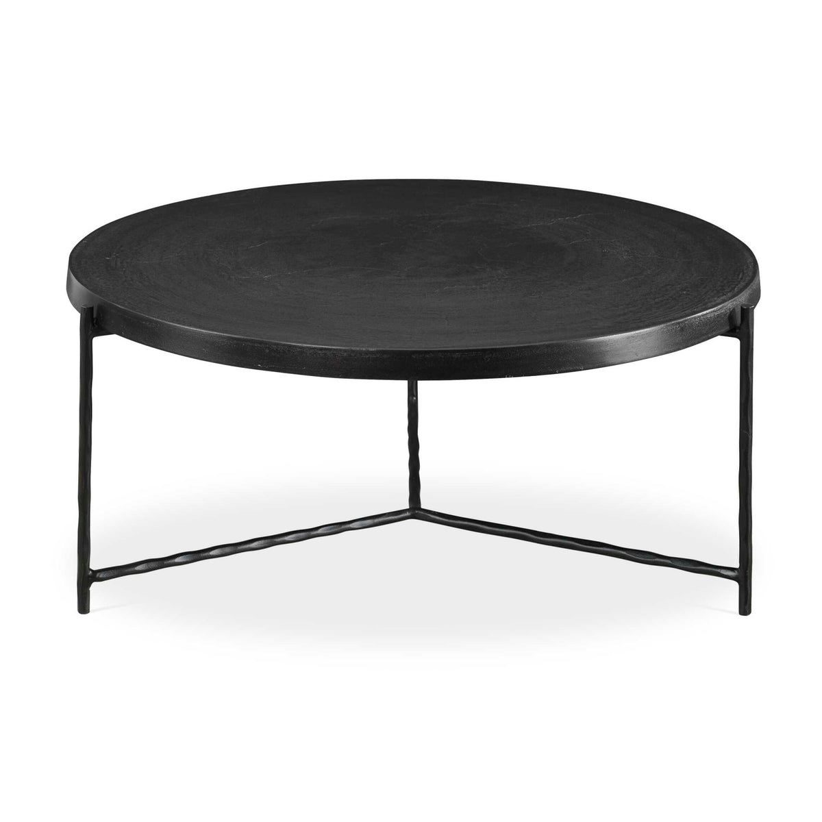 Black Aluminum Round Coffee Table by Uttermost Trellick, alternate view 4