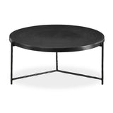 Black Aluminum Round Coffee Table by Uttermost Trellick, alternate view 4