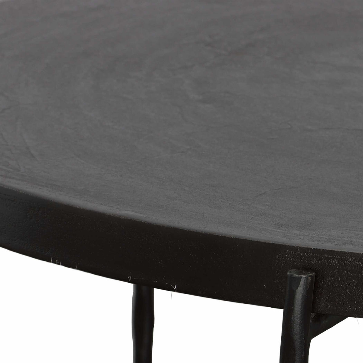 Black Aluminum Round Coffee Table by Uttermost Trellick, alternate view 5