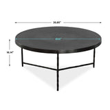 Black Aluminum Round Coffee Table by Uttermost Trellick, alternate view 6