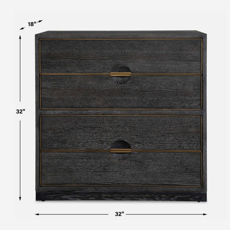 Dark Oak 4-Drawer Chest by Uttermost Besos, alternate view 9