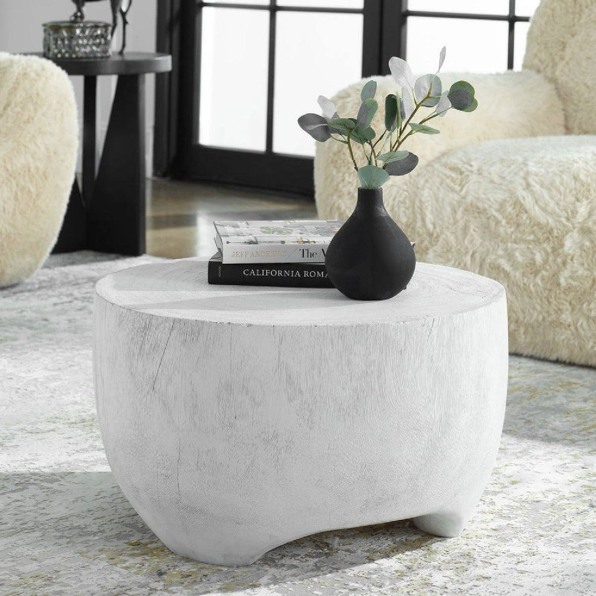 Modern European furniture - Carved Suar Wood Coffee Table - www.oroa.com