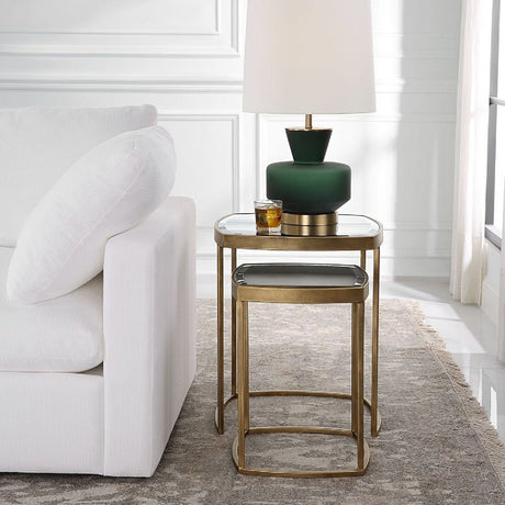 Beveled Mirror Nesting Side Tables (2) by Uttermost Vista, alternate view 7
