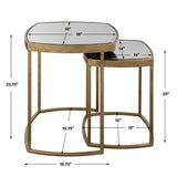 Beveled Mirror Nesting Side Tables (2) by Uttermost Vista, alternate view 6