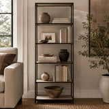 Modern European furniture - Whitewashed Mango Wood Bookshelf - www.oroa.com