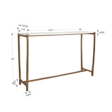 Modern European furniture - Gold Framed Marble Console Table - www.oroa.com