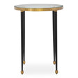 Gold Rimmed Glass Side Table by Uttermost Stiletto