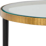 Gold Rimmed Glass Side Table by Uttermost Stiletto, alternate view 4