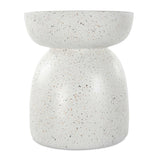 Modern European furniture - White Speckled Accent Table - www.oroa.com