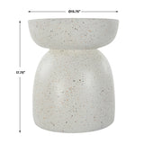 Modern European furniture - White Speckled Accent Table - www.oroa.com
