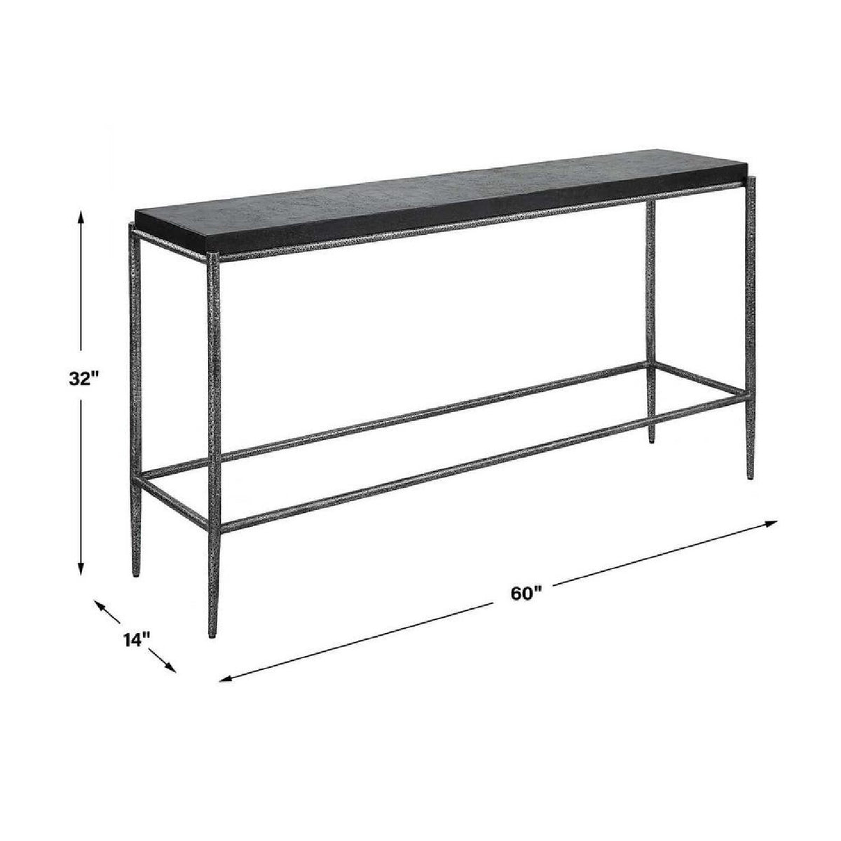 Modern European furniture - Black Concrete Console Table - www.oroa.com