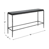 Modern European furniture - Black Concrete Console Table - www.oroa.com