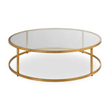 Gold Framed Glass Coffee Table by Uttermost Radius