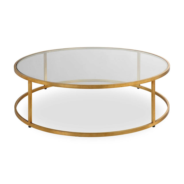 Gold Framed Glass Coffee Table by Uttermost Radius