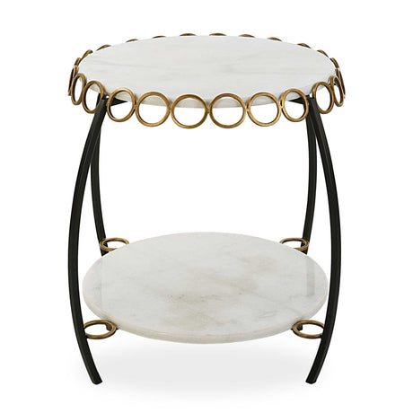 Modern European furniture - Gold Ringlets Marble Side Table - www.oroa.com