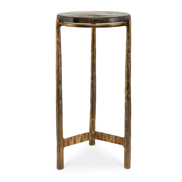 Modern European furniture - Round Glass Indoor/Outdoor Accent Table - www.oroa.com