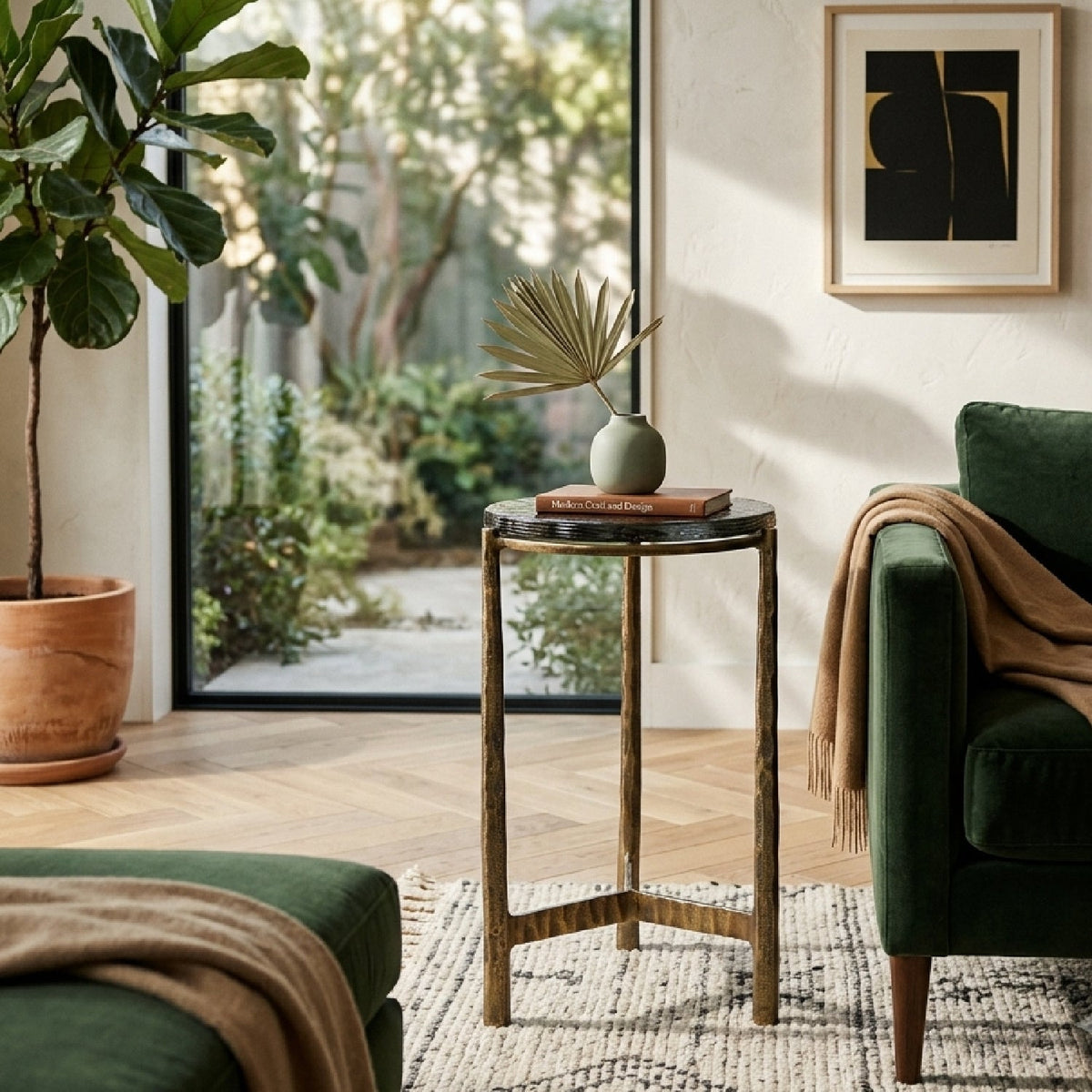 Modern European furniture - Round Glass Indoor/Outdoor Accent Table - www.oroa.com