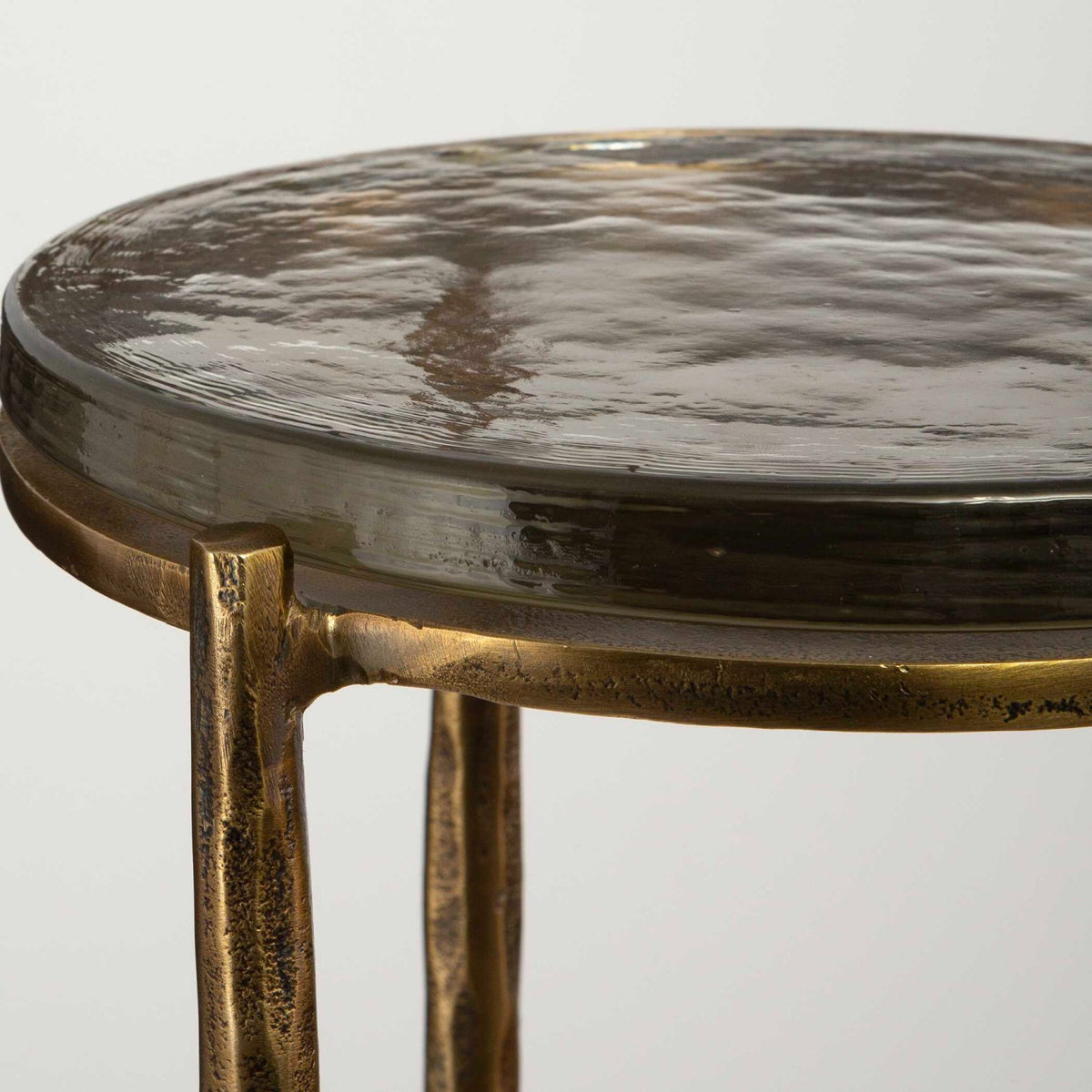 Modern European furniture - Round Glass Indoor/Outdoor Accent Table - www.oroa.com