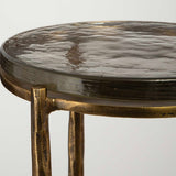 Modern European furniture - Round Glass Indoor/Outdoor Accent Table - www.oroa.com