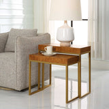 Modern European furniture - Mappa Burl Nesting Tables (2) - www.oroa.com
