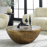 Antique Gold Round Coffee Table by Uttermost Gilded Dome, alternate view 5