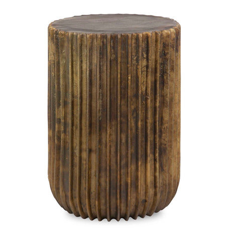 Fluted Antique Gold Accent Table by Uttermost Peaks And Valleys