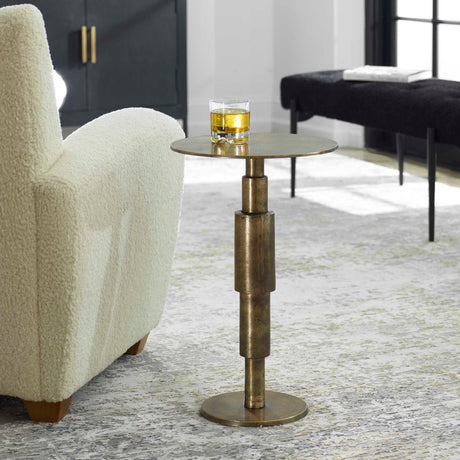 Antique Gold Accent Table by Uttermost Descend, alternate view 2