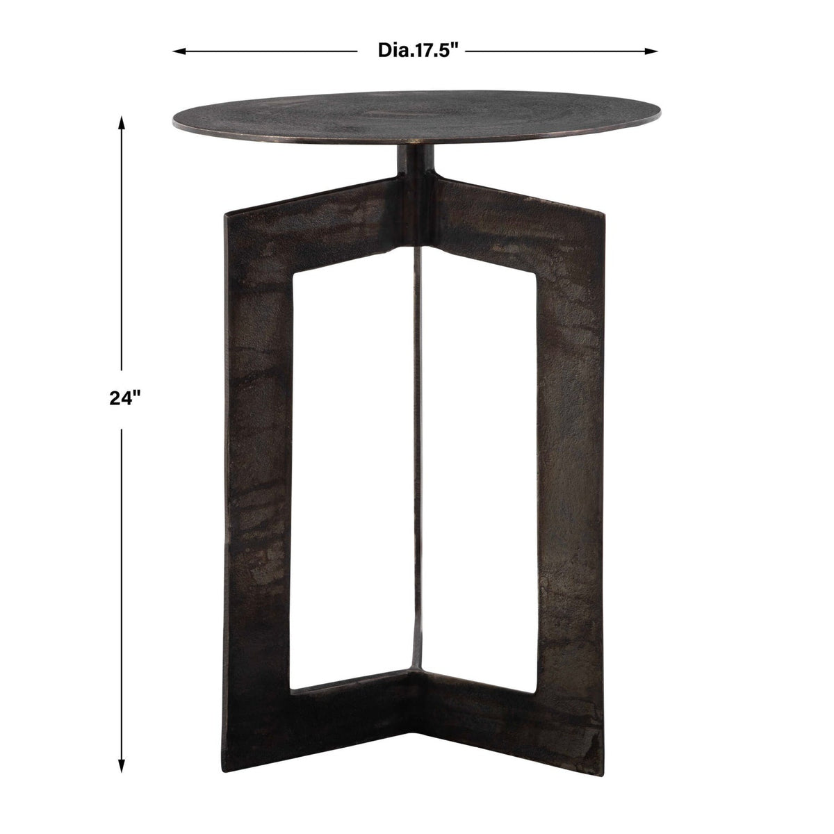 Cast Aluminum Accent Table by Uttermost Deltoid, alternate view 4