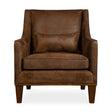 Brown Leather Armchair by Uttermost Clay
