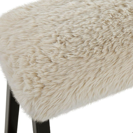 Beige Long-Haired Sheepskin Bench by Uttermost Taupo, alternate view 5