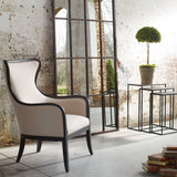 Nail Trimmed Wingback Accent Chair by Uttermost Sandy, alternate view 12