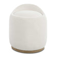 Modern European furniture - White Sheepskin Swivel Ottoman - www.oroa.com