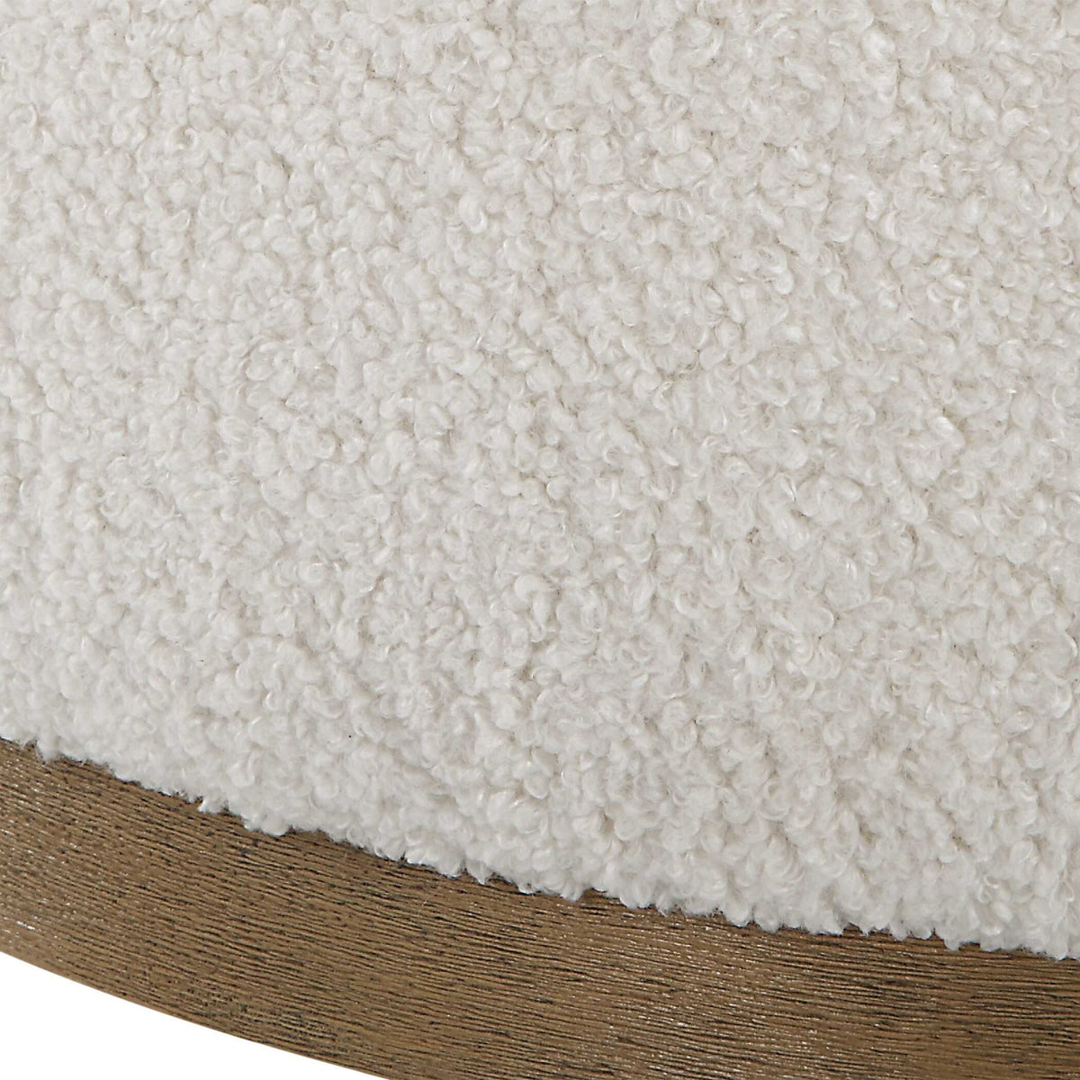 Modern European furniture - White Sheepskin Swivel Ottoman - www.oroa.com