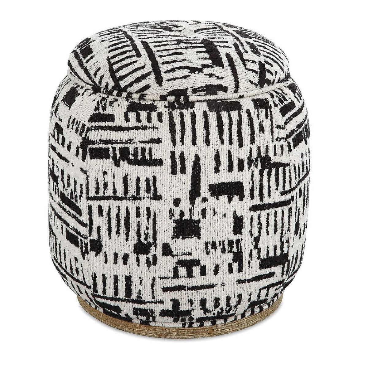 Black Patterned Storage Ottoman by Uttermost Dialogue
