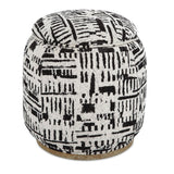 Black Patterned Storage Ottoman by Uttermost Dialogue