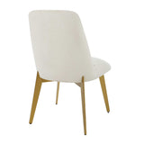 White Fabric Minimalist Dining Chair by Uttermost Vantage, alternate view 5