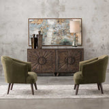 Green Velvet Welted Accent Chair by Uttermost Conroy, alternate view 7