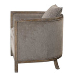 Brown Chenille Accent Tub Chair by Uttermost Viaggio, alternate view 4
