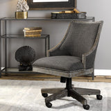 Gray Linen Desk Chair by Uttermost Aidrian, alternate view 2