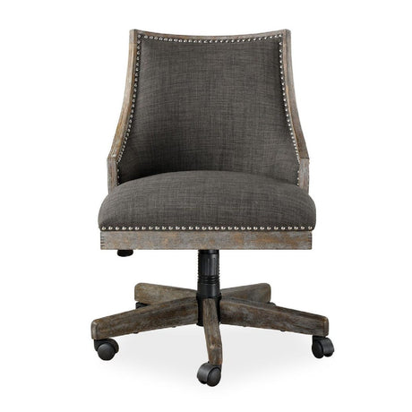 Gray Linen Desk Chair by Uttermost Aidrian