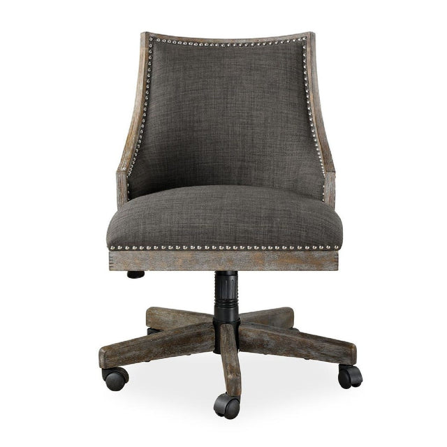 Gray Linen Desk Chair by Uttermost Aidrian