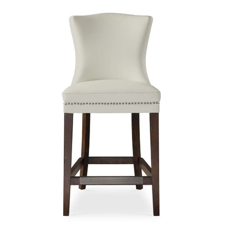 White Leather Inspired Counter Stool by Uttermost Dariela, alternate view 3