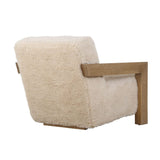 Cream Sheepskin Accent Chair by Uttermost Jackson, alternate view 5