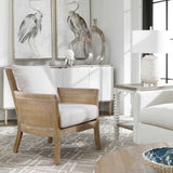 Caneword Padded Lounge Chair by Uttermost Encore, alternate view 8