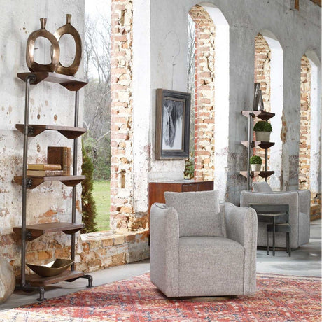 Modern European furniture - Flanged Edge Swivel Chair - www.oroa.com
