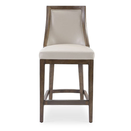 Beige Leather Counter Stool by Uttermost Purcell, alternate view 3