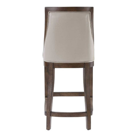 Beige Leather Counter Stool by Uttermost Purcell, alternate view 5