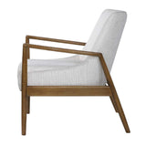White Fabric Scandinavian Accent Chair by Uttermost Bev, alternate view 3